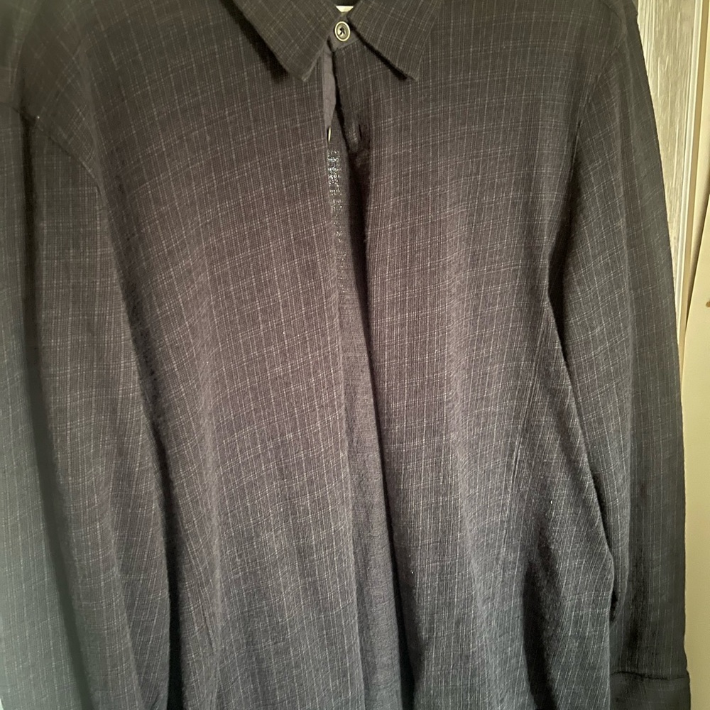 John Varvatos Charcoal Button-Up Shirt